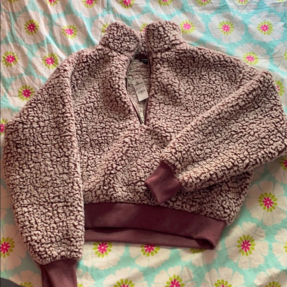 Express Fleece cropped Quarter Zip